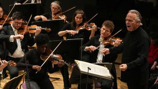 The Hallé and Sir Mark Elder performing at The Bridgewater Hall