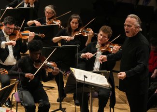 The Hallé and Sir Mark Elder performing at The Bridgewater Hall